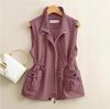Short Waistcoat Jacket Women's Slim Spring Autumn Casual Outerwear Vest Ladies Loose Pure Cotton Sleeveless Coat