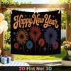Party Backdrop New Year Fireworks Flat Weddings Birthdays Showers Firework Celebrations Event Photo Background Front Door Decor