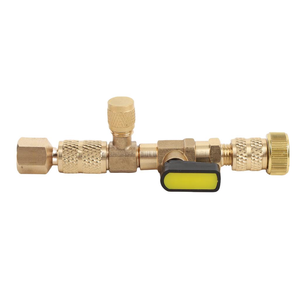 Valve Core Removal Installation Tool Kit with Adapter 10 Valve Cores and Stem for R22 R12 R407 R410 R404 R32 Refrigerants