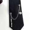 PreTied Women Necktie With Quick Zipper Design Fashion 2000s Punk Chain Decors Neck Tie For Business Event Gathering