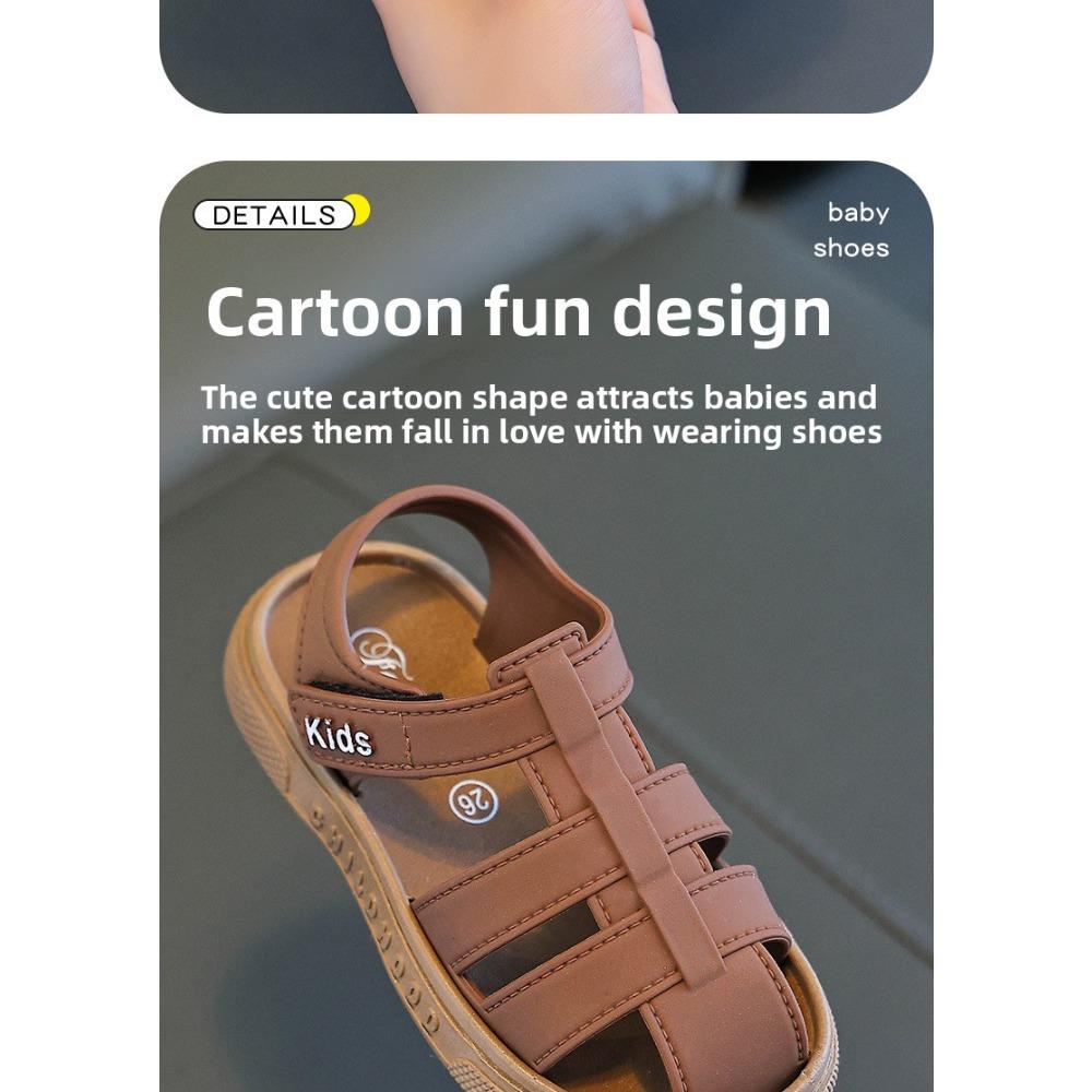 Girls' Hollow Sandals Summer New Style Children's Princess Toe Shoes, Little Girls' Soft Soled Baby Roman Shoes Summer Style