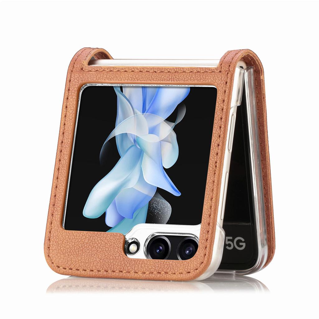 Ledertasche für Samsung Galaxy Z Flip 6 5 5G Flip6 Flip5 Flip4 Flip3 Flip2 Flip1 Flip 4 3 2 1 Kartensteckplatz Zubehör Klapptasche