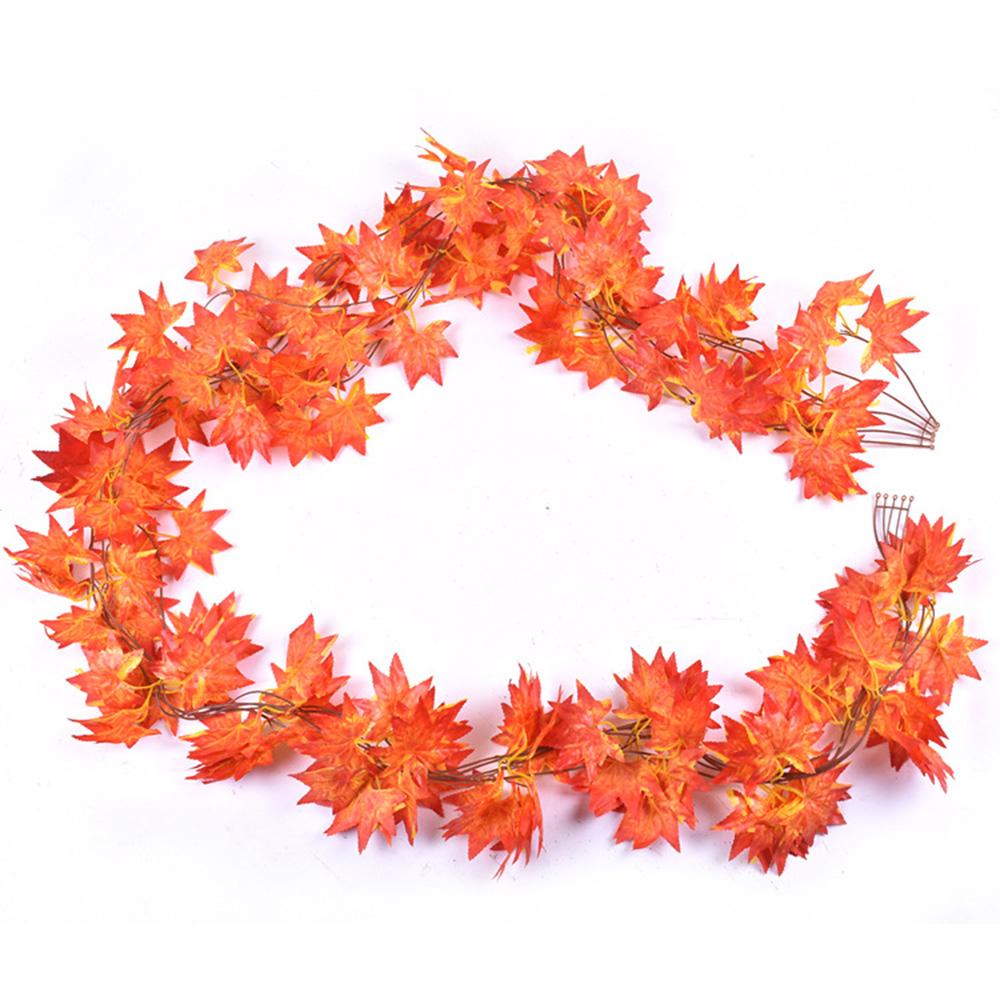 

6PCS Artificial Maple Leaves Garland Fake Plant Vines for Home Garden Outdoor Autumn Thanksgiving Halloween Party Table Decor 13M-6 Strings