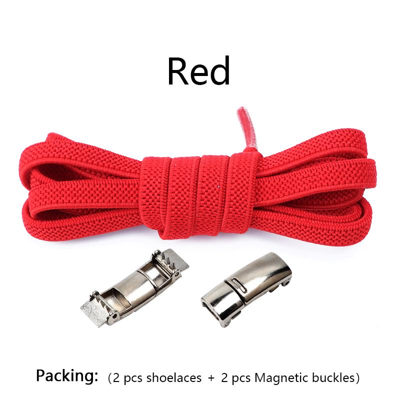 1 Pair No tie Shoelaces Magnetic Lock Elastic Shoe Laces For Kids and Adult Sneakers for Shoelace Flat Rubber Bands Shoestrings