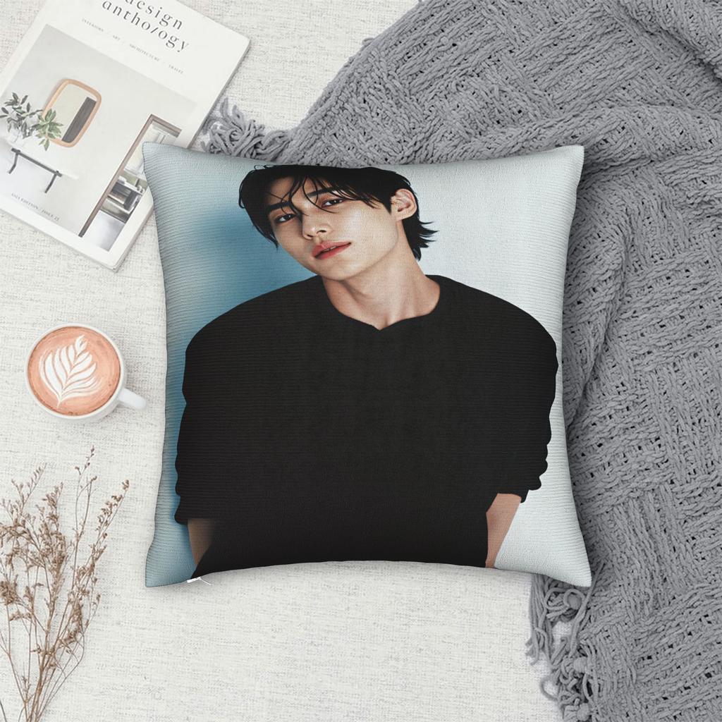 Byeon Woo Seok Pillow Cover Square Cushion Cover Funny Pillow Case For Couch Sofa Bedroom