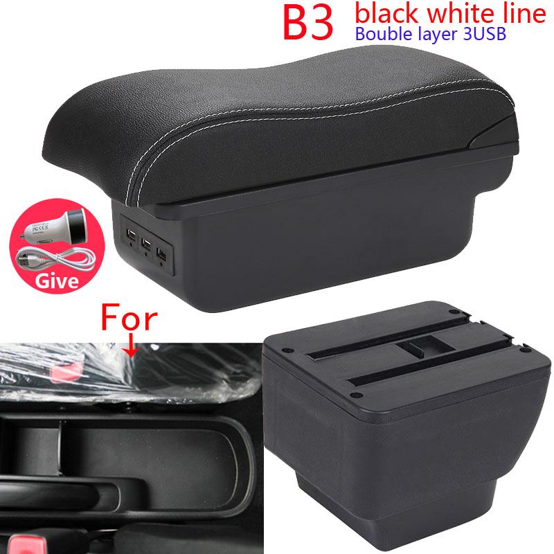 For MAZDA 2 Armrest Box For Mazda 2 Demio Car Armrest Curved Surface Leather Car Storage Box Simple Installation Interior Detail