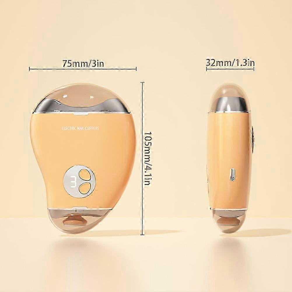 2-in-1 Electric Nail Clipper with LED Light, Nail Trimmer & Polisher for Toenails & Fingernails, 3 Modes for Kids, Adults & Seniors