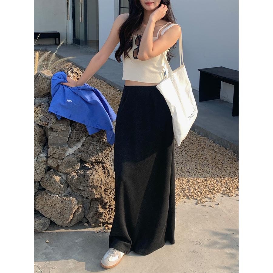 

Huang Zheng Korean Minimalist A-Line Midi Skirt for Women - 2025 Spring Collection, H1GF510146 S