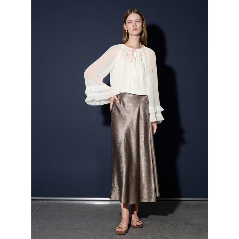 Sancai 2025 Letní hedvábná halenka z morušového hedvábí Dvoudílná sada