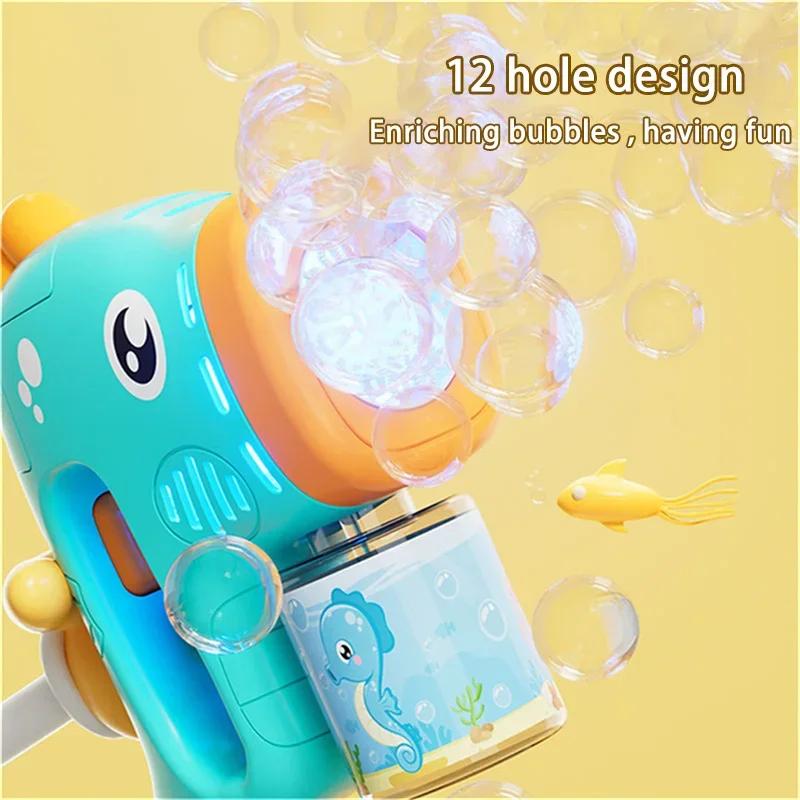Macchina per bolle automatica Haima Bubble Cartoon con pistola per bolle senza perdite, giocattoli per bambini senza batteria e acqua con bolle