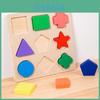 Holz-Formerkennungsbrett für Kleinkinder mit bunten Farben und kognitivem Spiel