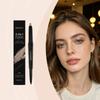 Zephoco Doppelseitiger Lidschatten-Eyeliner Stift Metallisches Silber Schwarz Schnelltrocknend Geschmeidiges Gleiten Wasserdicht Langanhaltend 2er-Pack