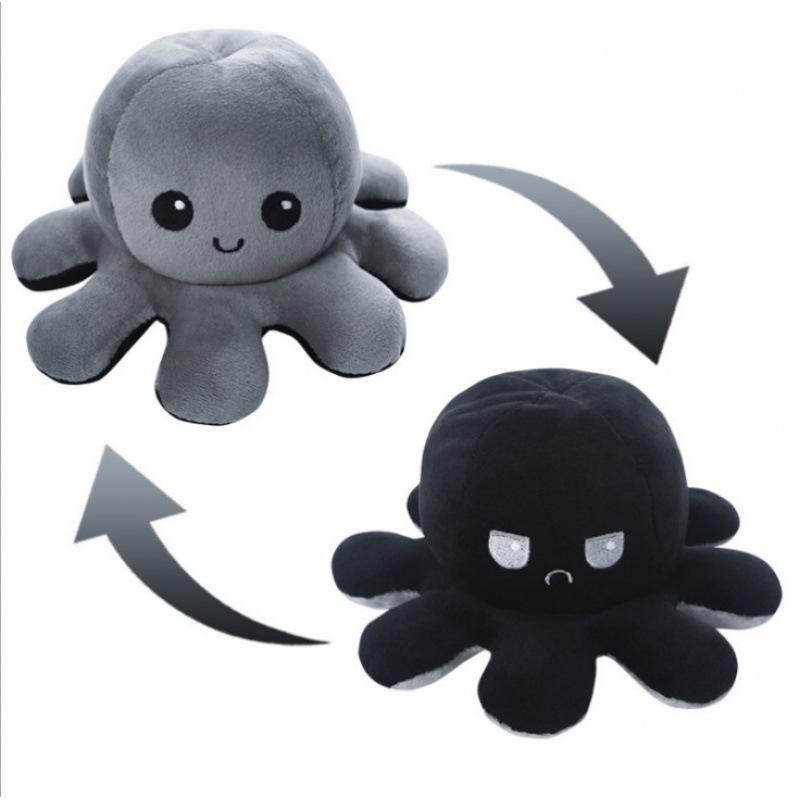 Flip Octopus Doll, Flip Octopus Octopus Plush Toy Double Sided Flip Doll