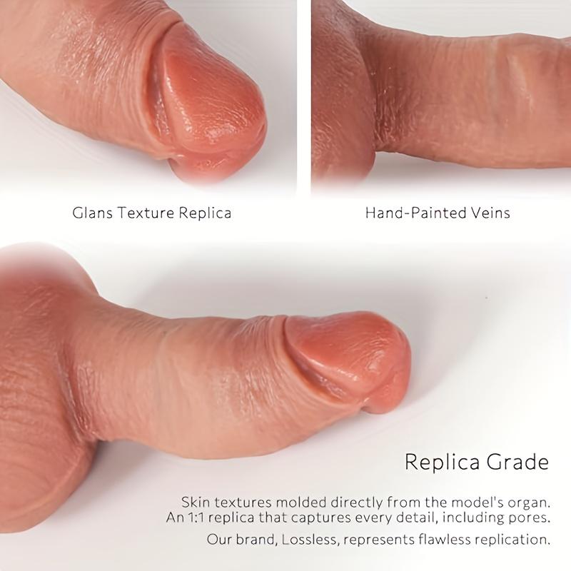 7.08" Beginner Realistic Dildo – Soft Liquid Silicone with Strong Suction Cup, Small Flexible Penis Toy for Women, Men & Couples