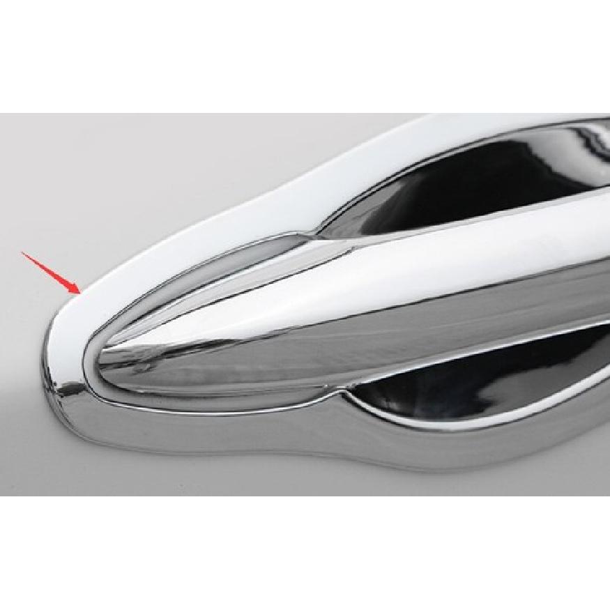 For Hyundai Elantra 2011-2016 Chrome Glossy Outside Door Bowl Cup Cover Trim 4X