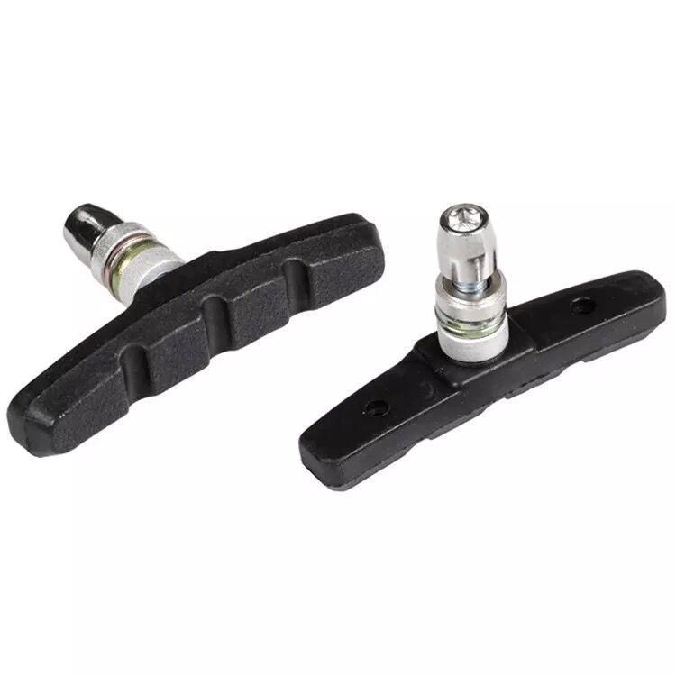 2/4pcs Black Rubber V-Brake Pads for Mountain Bikes Silent Brake Belt Screw Pad Blocks 2.76inch Replacement Brake Pads