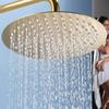 Rushed Gold Rainfall Shower Head 8"/10"/12" Inch Square Round 304 Stainless Steel Bathroom Faucet Rain Top Ceiling Showers Heads