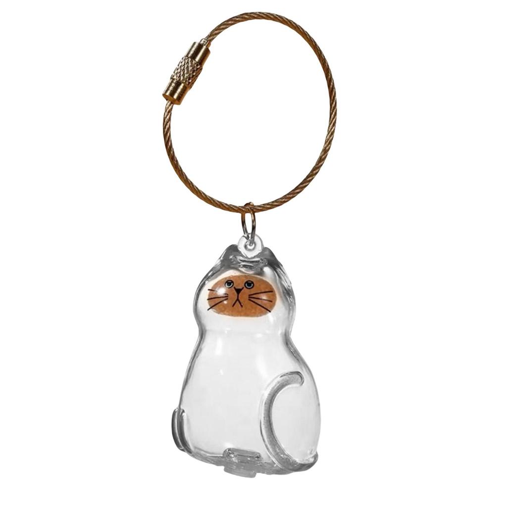 Acrylic Pet Hair Keepsakes Display Box With Rope Cats Furs Collectible Storage Container Keychain Pendant Home Decors