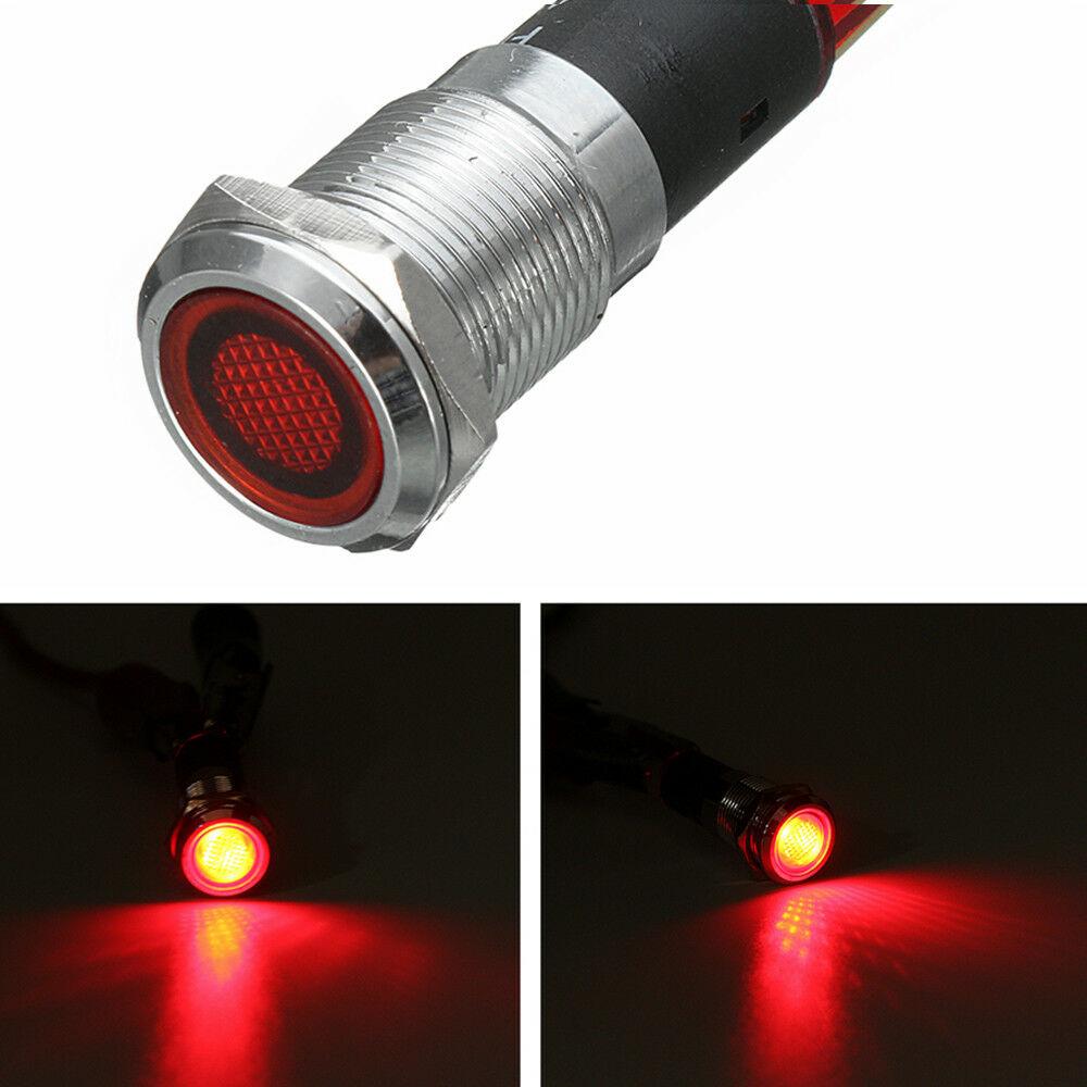 

1 шт. 12 В 12 мм светодиодный индикатор панели управления приборной панелью практичный автомобиль грузовик лодка лампа ABS пластик автомобильные аксессуары автомобильные товары красный