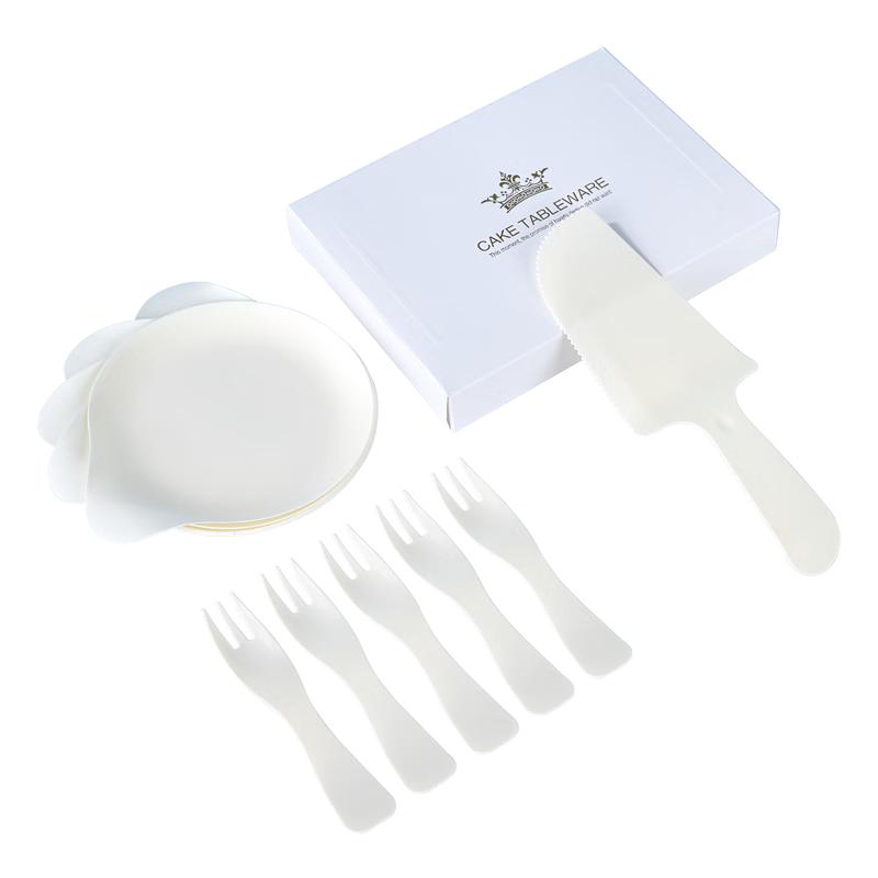 SHUANG YU Disposable Cake Cutlery Set 10 Servings