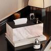Handun Light Luxury Desktop Tissue Box with Compartments