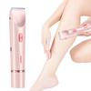 Rasoio elettrico da donna a doppia testina, ricaricabile tramite USB, impermeabile, portatile, da viaggio, per viso, corpo, zona bikini, braccia e gambe, epilatore, tagliacapelli