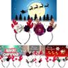 Elegantes Weihnachtsrot Rentiergeweih Blumiges Stirnband Perfekt für Partys