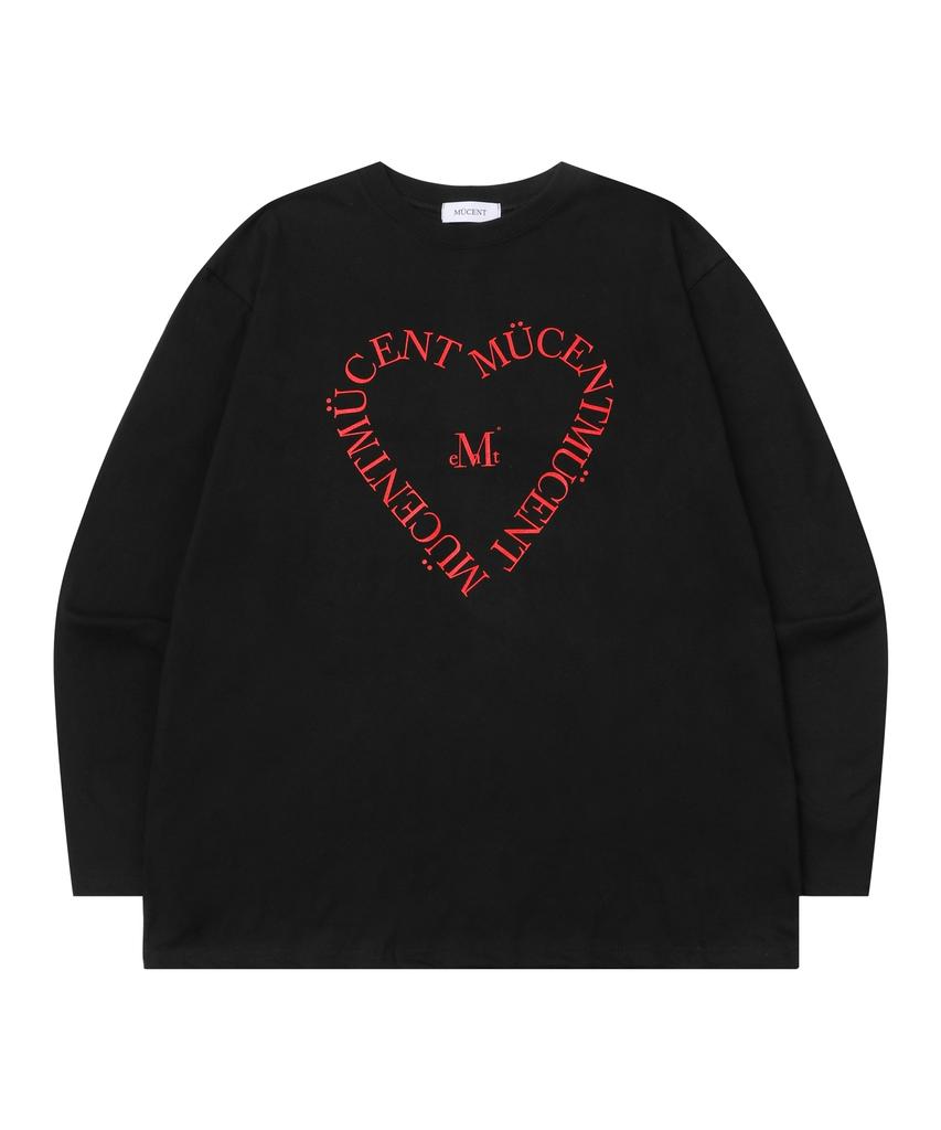 MUCENT Heart Lettering Long Sleeve (2 Colors, Unisex)