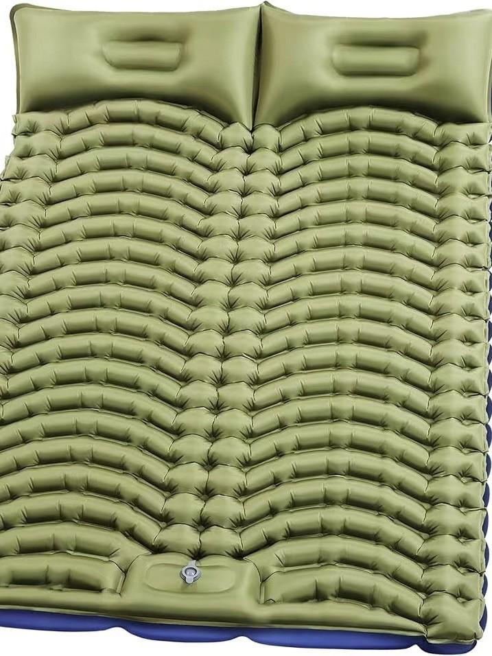 Double Inflatable Camping Sleeping Pad and Mattress