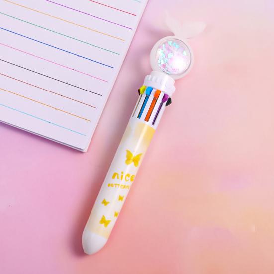 Kugelschreiber, robuste Konstruktion, verformungssicherer Kunststoff, 10-in-1, einziehbarer Kugelschreiber, Schulbedarf für Kinder