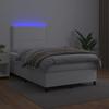 Vidaxl Continental Bed with Mattress and LED, White, 120X190 Cm