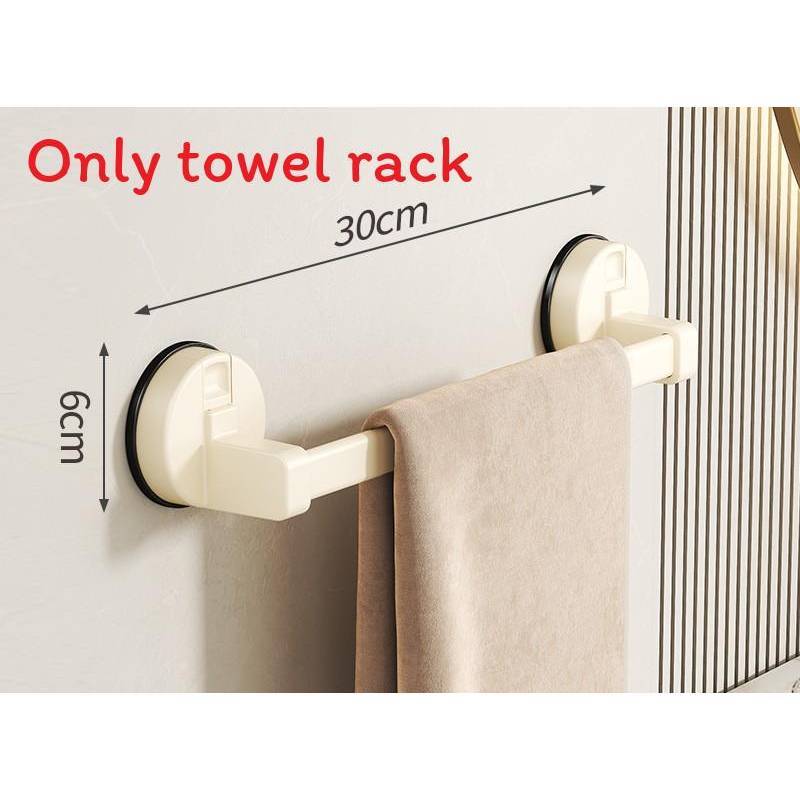 Modern Minimalist Towel Bar With Sucker Mount For Bathroom Storage And Antimildew Function