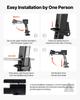 Telescoping Stabilizer Jack, 2PCS Telescoping Folding Trailer Jack, Trailer Swing Down Stabilizer Jack for RV Trailer, Supports 453.59kg Capacity