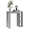 Vidaxl Bar Table With Shelves, Concrete Gray, 102X50X103.5 Cm