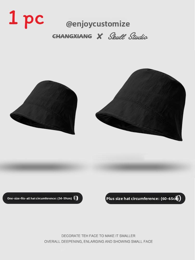 Fisherman Hat Large Size Cotton Sun Protection Wide Brim Summer Style For Casual Wear