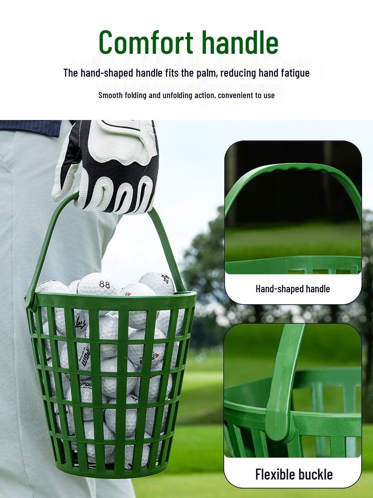 PGM Golf Ball Retriever and Basket - 50 Ball Capacity for Practice Range Use