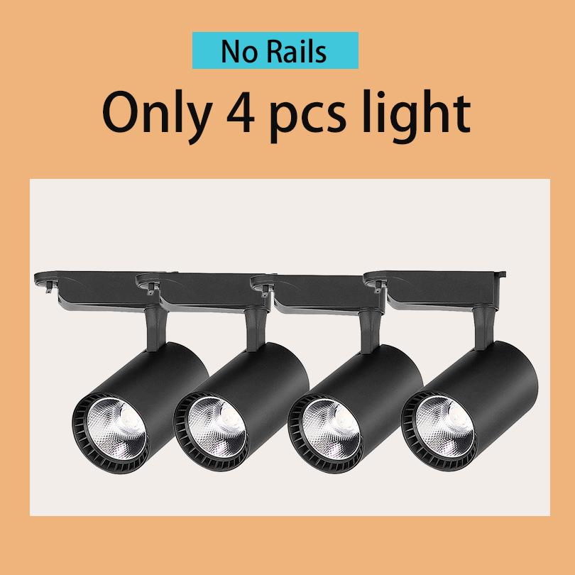 Set Led Track Light Fixture COB Track Lighting Wall Lamp Rail 220V Spot Lights Led track rail Spotlight Clothing Store Shop Home