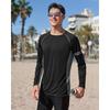 CHARMLEAKS Mens UPF 50+ Long Sleeve Rash Vest Quick Dry Rash Guards Surfing Swim Shirt