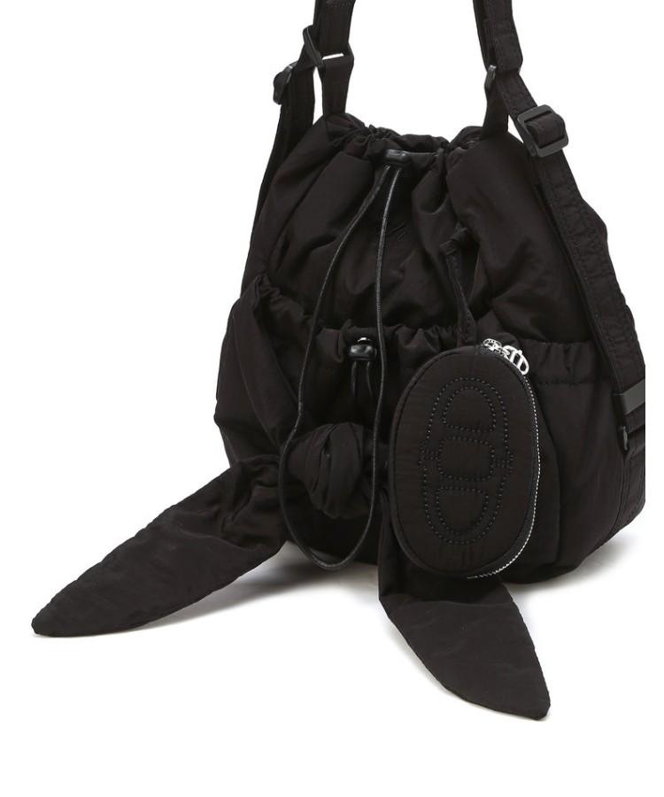 Athe Vanessabruno [Ruban] Black Ribbon Petite Backpack And Shoulder Bag Mini Aaba6F941Bk