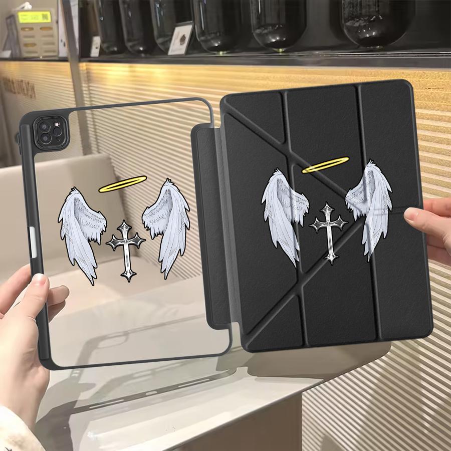

Чехол-подставка с рисунком Ангел и Крест для планшета iPad Pro 11-го 10-го 9-го 8-го 7-го 12,9 дюйма Mini 6 7 Air 4 5 M3 M2 1 2 M4 11 дюймов Pro iPad Mini 6 8.3