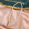 Natural freshwater pearl necklace, star heart pendant, pearl necklace, niche design, high-end sweater chain.