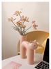 Nordic Cat Flower Vase Ornament - Cute Cream Style Decoration for Floral Arrangements