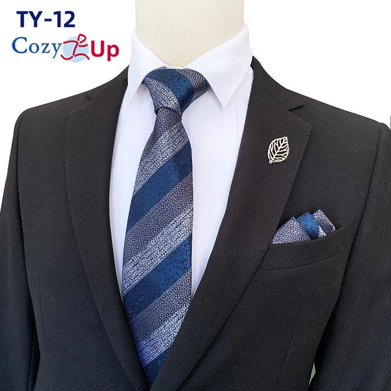 Men Two-piece Tie Set Stripe Necktie  Business Fashion Handkerchief Paisley