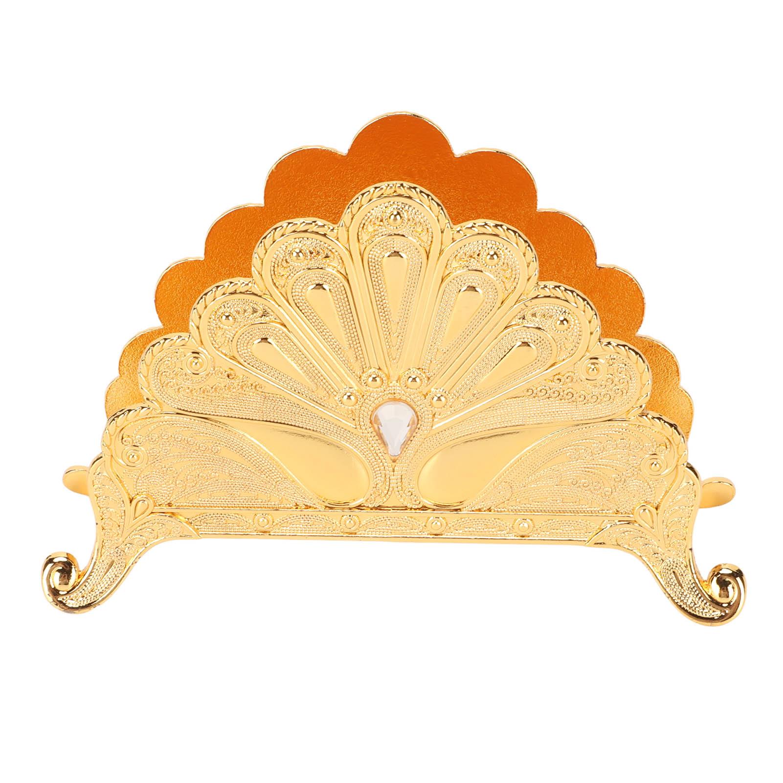 

Napkin Holder Classical Metal Peacock Embossed European Table Tissue Holder Tabletop Freestanding Tissue Dispenser