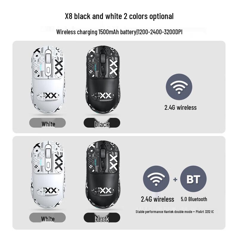 Thunder Wolf X8 Dual Mode Wireless Gaming Mouse