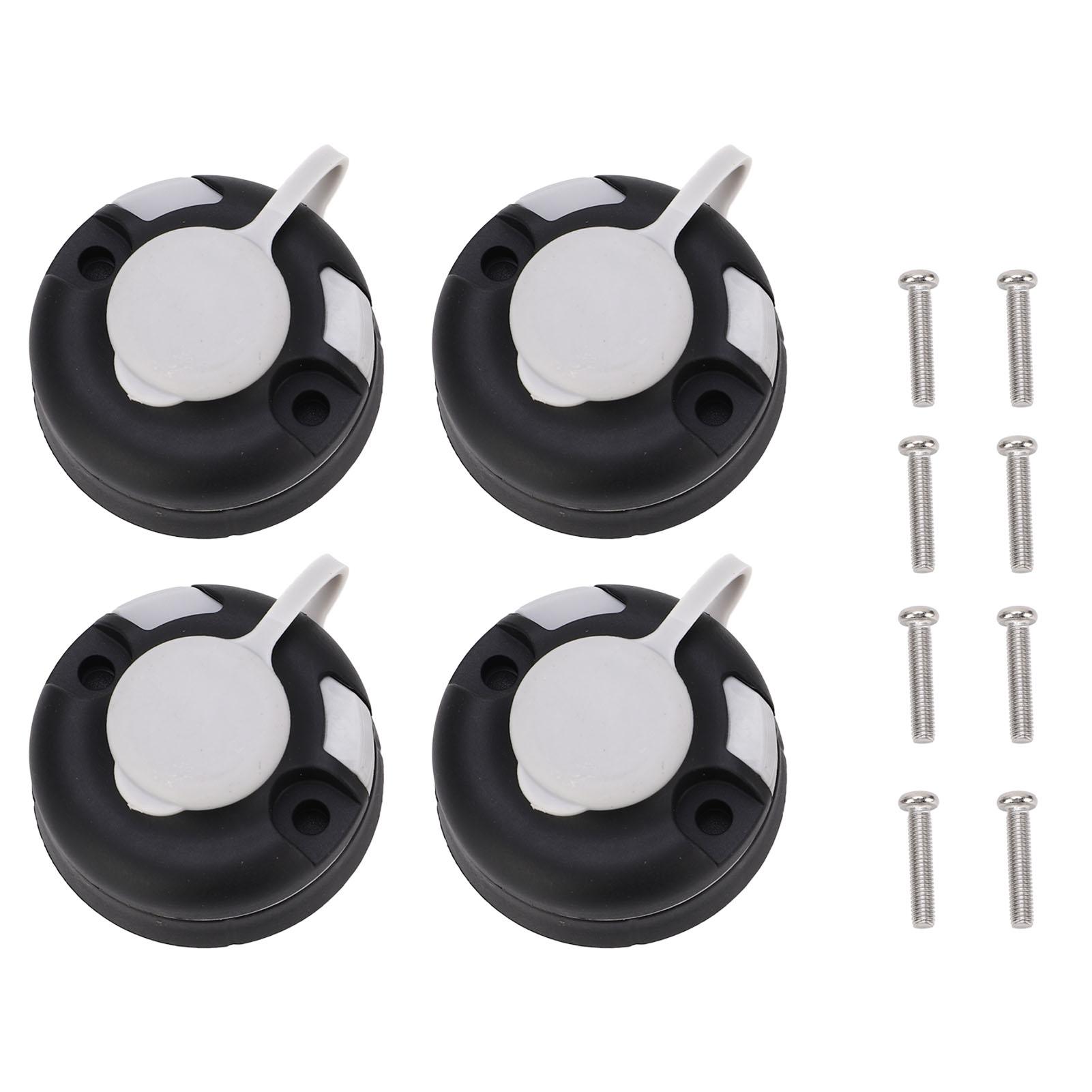

4Pcs Canoe Kayak Track Star Mount Base Black Simple Installation Round Inflatable Boat Track Mounting Base