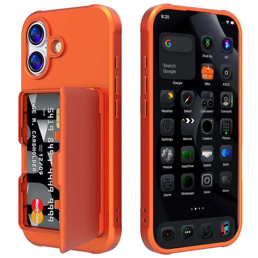 Apple 17 Pro Max Anti-Drop Mirror Stand Case with Side-Opening Card Holder