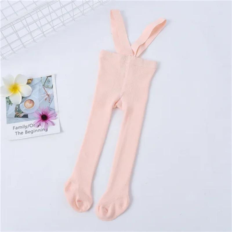 0-3Years Tights For Girls Solid Pantyhose Casual Tights for Boys with Shoulder Strap Knitted Legging Autumn Spring