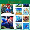 Super Mario Spiel Reißverschluss Kissenbezug 177 Zoll Kissenbezug Lebendiges Muster Heimdekoration