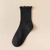 5 Pairs of Women's Summer Thin Wooden Ear Side Pile Socks